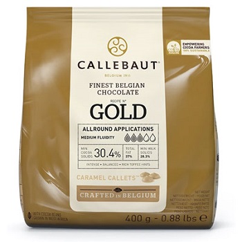 Callebaut 30.4% Gold Chocolate Callets - 400g Pack